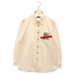 RAF SIMONS (ラフシモンズ) 19SS CARRY OVER DENIM SHIRT キャリーオーバー ロゴパッチ 長袖 デニムシャツ ホワイトのサムネイル