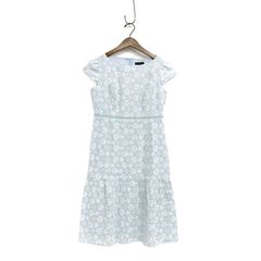 TOCCA トッカ WHITE JASMINE ドレス 刺繍 レース ワンピース ブルー 4 OPTOIZ0820
