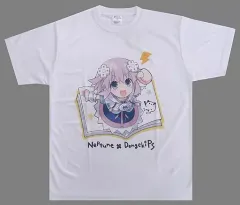 【中古】Tシャツ(キャラクター) [単品] ネプテューヌ 復刻版プレミアムTシャツ ホワイト フリーサイズ(Lサイズ) 「PS4ソフト 勇者ネプテューヌ 世界よ宇宙よ刮目せよ!! アルティメットRPG宣言!! 電撃SPパック ファイナルアルティメット版」 同梱