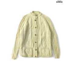 ヴィンテージ古着Gaeltarraケーブル編み長袖ニットカーディガン黄