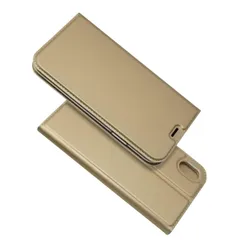 【迅速発送】iphone XR スマホ ケース iphoneXR 携帯ケース アイフォンXR case 手帳型 アイフォン XR ケース カバー カードポケット 内蔵マグネット シンプル オシャレ スタンド機能 軽量 超薄型 耐摩擦 【選べる４色】 ゴールド