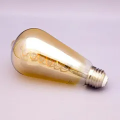 LED スパイラル フィラメント 電球 エジソンランプ型（口径E26 消費電力4W 400ルーメン）1個