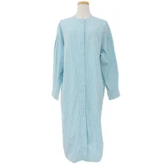 JOURNAL STANDARD LESSAGE ジャーナルスタンダード レサージュ ワンピース シャツワンピース トップス ライトブルー ホワイト FREE 長袖 ノーカラー ストライプ 比翼 コットン 綿 日本製 ブランド