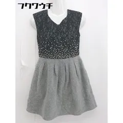 ◇ Rirandture バックジップ ノースリーブ 切替 レース ミニ ワンピース サイズ1 ブラック グレー レディース 【1105210018094】のサムネイル