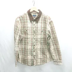 ◇ ⊇ GAP ギャップ チェック柄 長袖 シャツ サイズXL ブラウン系 メンズ E  【1501230016247】