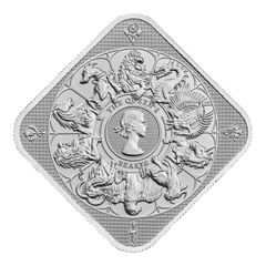銀貨 英国 ロイヤルミント クイーンズビーストコンプリーター 純銀 四角 1oz 銀貨 英国 ロイヤルミント クイーンズビーストコンプリーター 純銀