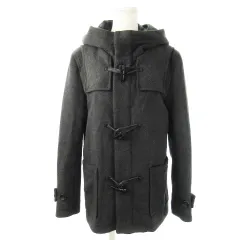 ロッソ ROSSO アーバンリサーチ コート ダッフル フーディ ミドル丈 ウール混 ジップアップ なめらか 通学 M グレー /CK1