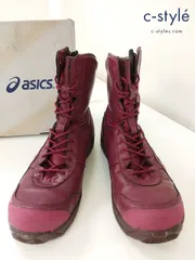 売り尽くし！廃番商品　アシックスの安全靴 FIS500 24.5センチ　エンジ W×3】安全靴アシックスFIS500 長編み＞通販