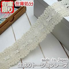 これで最後★3.8cm幅生成りのトーションレース(5m)