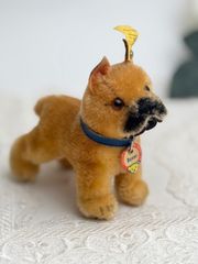 送料無料★シュタイフ★Boxer 10cm オールID's完品★(最小サイズの)ボクサー/犬★アンティーク/ビンテージ★Steiff