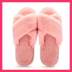 ★売れ筋★ スリッパ おしゃれ ルームシューズ 来客用 可愛い かわいい 暖かい ふわふわ もこもこ 秋用 冬用 クロス型