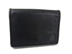 ■美品■ dunhill ダンヒル ウィンザー PVC×レザー カードケース 名刺ケース カード入れ 定期入れ メンズ ブラック系 DH9569