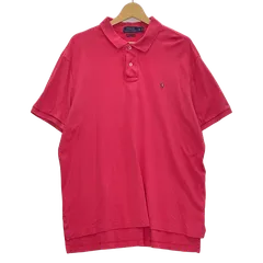 POLO RALPH LAUREN ポロラルフローレン ポニー刺繍 ポロシャツ 半袖 ワンポイント刺繍 オーバーサイズ ビッグサイズ CHINA製 XLサイズ ピンク