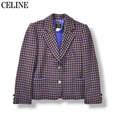 セリーヌ CELINE テーラードジャケット シルク100 フランス製 36 S セリーヌ CELINE テーラードジャケット シルク100 フランス製 36