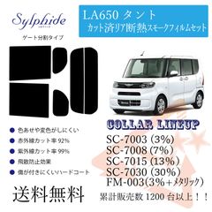 ダイハツ LA650タント リアフィルム　断熱スモークフィルム リア分割タイプ