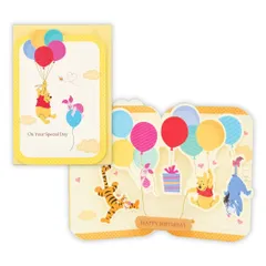【メール便】くまのプーさん グリーティングカード 誕生お祝い 立体カード DNプー バルーンにのって2 ディズニー 日本ホールマーク バースデーカード キャラクター メッセージカード グッズ 