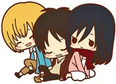 【中古】ストラップ(キャラクター) 幼馴染3人組 「ラバーストラップコレクション 進撃の巨人」