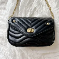 夢展望公式 [新品未使用] キルティングチェーンクロスバック [ブラック] 他カラー別ページ有 newlyme バッグ ショルダーバッグ 534743-02