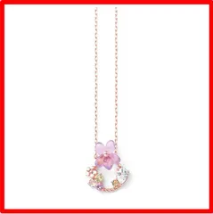 【送料無料 】誕生花:3月スミレ [ブルーム] BLOOM 3月誕生花 K10 ピンクゴールド スミレ ネックレス 0452-6573-0019-0000