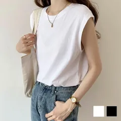 ノースリーブカットソー レディース トップス 春服 夏 無地 10代 20代 30代 韓国ファッション カジュアル ストリート オーバーサイズ ルーズ 大きいサイズ