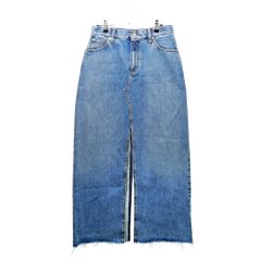 【名東】グッチ デニムスカート スリット 40サイズ ブルー系 綿 ポリエステル レディース アパレル 女 服のサムネイル