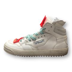 OFF-WHITE Vulcanized Hi Top レザー ハイカット スニーカー