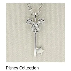 《ミッキーマウス 鍵》Mickey ディズニー シルバーネックレス  | 20021 disney キーネックレス 星 スター ジルコニア ペンダント アクセサリー ミッキーマウス ギフト プレゼント 誕生日 記念日 贈り物