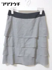 ◇ INDIVI インディヴィ 膝丈 タイト スカート サイズ40 グレー ブラック レディース 【中古】 【1002800719587】