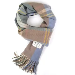 【新品】 マフラー ストール レディース 秋 冬 大判 高校生 OL 《ふんわり暖か》 チェック柄 秋冬 防寒 保温 冷房対策 おしゃれ 豊富なカラバリ 軽量 通勤 通学 柔らか 【やさしい肌触り】 保温 ギフト (B柄) [並行輸入品] 0