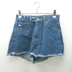 ◇ ⊂ SOMETHING サムシング ダメージショートパンツ サイズM ブルー系 レディース E  【1507030002855】