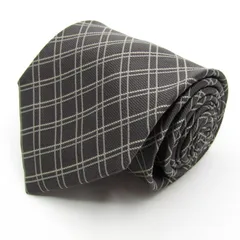 マリオヴァレンティノ ブランド ネクタイ シルク 格子柄  PO メンズ グレー MARIO VALENTINO 【中古】