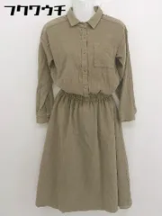 ◇ F by ROSSO エフバイロッソ URBAN RESEARCH 長袖 膝下丈 ワンピース サイズF ベージュ レディース  【1110120003924】のサムネイル