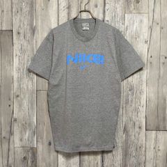 NIKE ロゴプリントT グレー シンプル ロゴ＆スウッシュ グレーボディ 半袖 Tシャツ TEE M