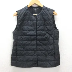 U■ユニクロ/UNIQLO ウルトラライトダウンベスト/チェック柄【XL】灰系/LADIES/p4【中古】■