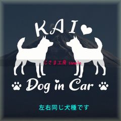 甲斐犬の同犬種わんちゃんステッカーDOG in CAR