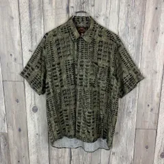 SANTRENO 90s サントレノ 日本製 動物 総柄 半袖 ドレス シャツ