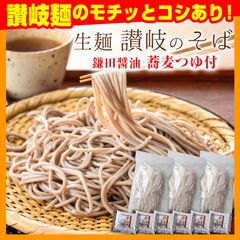 ちょっと太めのもっちり感！【極生 讃岐そば 6食  鎌田醤油   蕎麦つゆ付きセット】