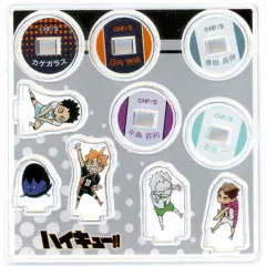 【中古】アクリルスタンド・アクリルパネル 日向翔陽(ミニキャラ)＆青根高伸＆岩泉一＆牛島若利＆影山飛雄(カゲカラス) 「ハイキュー!! アクリルmini☆miniフィギュア(セット)」