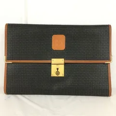 イタリア製/90s?ビンテージ★BALLY/バリー★本革/レザー使用/セカンドバッグ/クラッチバッグ【黒/ブラック/多ポケット/ビジネス管NO.YB6-46