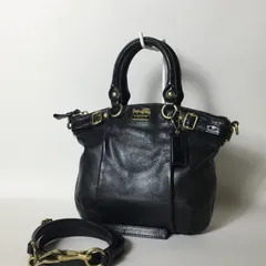 2507-256｜コーチ 2WAY ハンドバッグ レザー ブラック