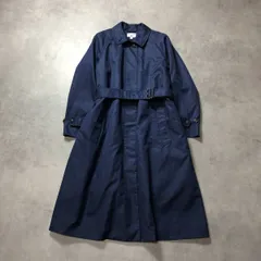 WQ855●UNIQLO×INES DE LA FRESSANGE：ライナー付きステンカラーコート ●Ⅿ● ネイビー×チェック ロングコート イネス・ド・ラ・フレサンジュ