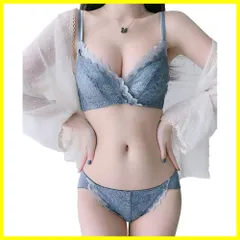 【最短発送】下着セット 総レース 脇高設計 レディース ブラジャー ブラジャー ノンワイヤー 美胸 谷間メイク 柔らかい 超盛れブラ セクシー ナイトブラ ショーツセット [Reyika]