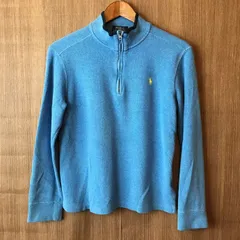 《キッズ》Polo Ralph Lauren ポロ ラルフローレン ハーフジップ コットン ニット セーター サイズ L 14/16 古着 k24110193