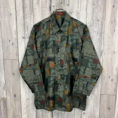 OLD MORROW 90s モロー 日本製 7部袖 総柄 シャツ L