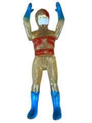 レインボーマン ダッシュ7太陽の化身 透明 無版権 古い ソフビ 当時物 レインボーマン ダッシュ7太陽の化身 透明 無版権 古い ソフビ