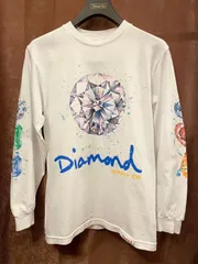 MADE IN MEXICO製 Diamond Supply Co. 長袖プリントTシャツ ホワイト Sサイズ