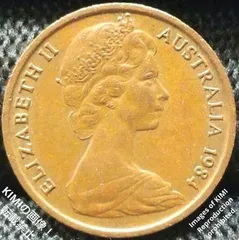 1セント エリザベス 2世 2番目の肖像画 1984 貨幣芸術 Coin Art