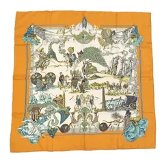 【美品】HERMES エルメス カレ90 Au FIL de la SOIE 美品】HERMES エルメス カレ90 Au FIL de la SOIE