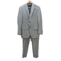 k■ユナイテッドアローズ/UNITED ARROWS GLR 千鳥格子柄 スーツセットアップ/上下【46/80】灰色/MENS■152【中古】