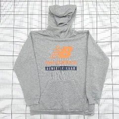 ◇ ⊇ New Balance ニューバランス ブランドロゴ 長袖 プルオーバープリントパーカー サイズ150cm グレー系 キッズ E  【1508200028101】